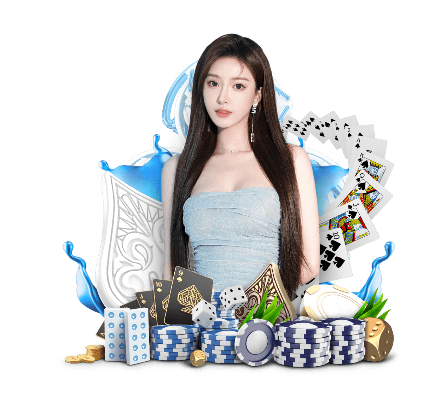Live Domino QQ table interface at spacetogel showing dealer, players, and betting controls